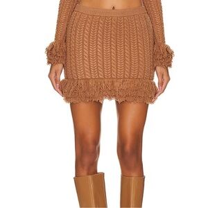 Majorelle Brown Mini Skirt A19‎